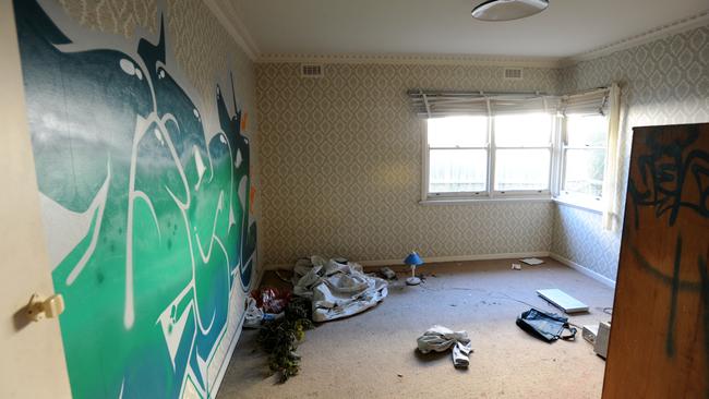 A room inside the derelict house. Picture: Andrew Henshaw