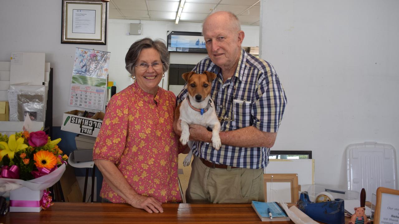 Sue and Les Rigby with their jack russell Olie. Picture: Aden Stokes