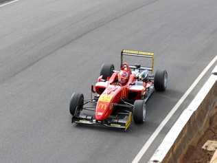 Toowoomba's Cameron Shields sets the pace during Formula 3 racing at Warwick's Morgan Park. Picture: Matthew Paul