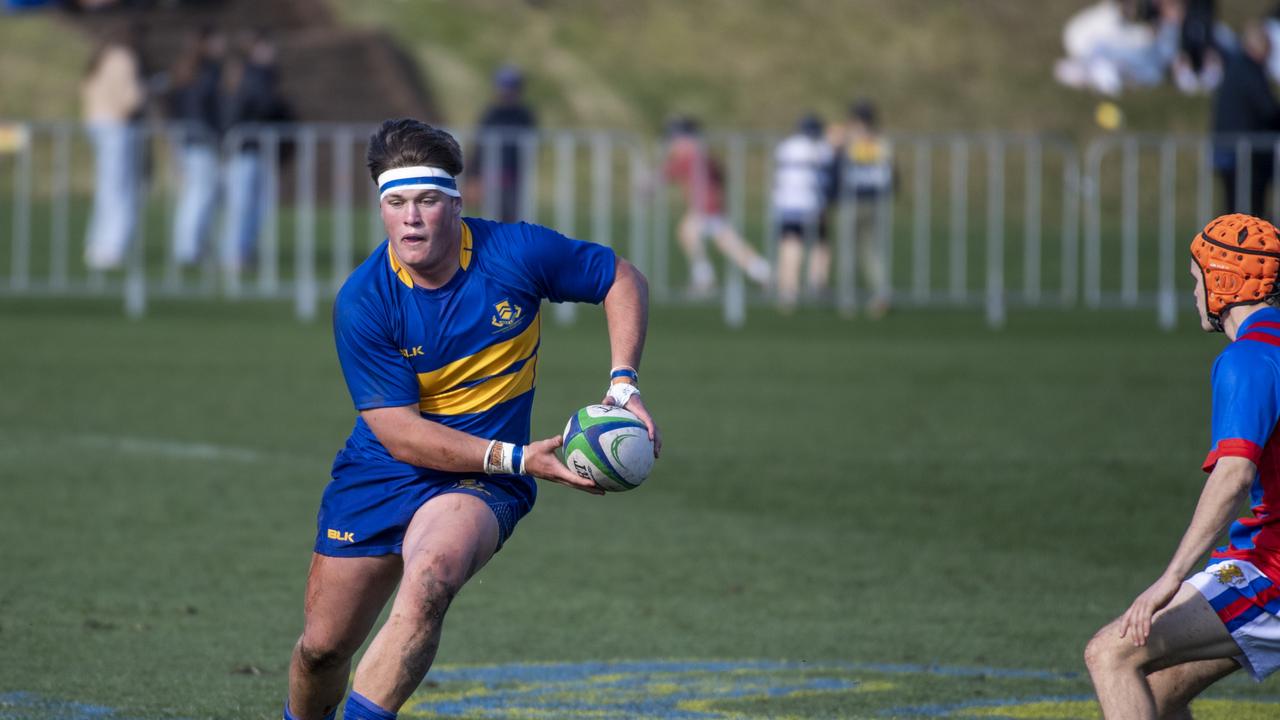 Grammar captain Charlie Wigan. O'Callaghan Cup at Toowoomba Grammar School, Grammar vs Downlands. Saturday, July 24, 2021. Picture: Nev Madsen.