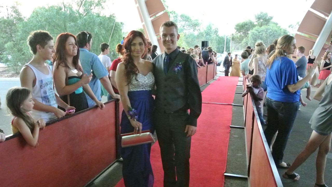 Christina Lena and Nathan Litzman at the 2012 Our Lady of the Sacred Heart Catholic College formal at the Alice Springs Convention Centre. Picture: NT NEWS<br/>