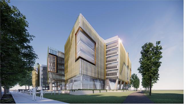 An artist’s impression of the Adelaide Botanic High School expansion.