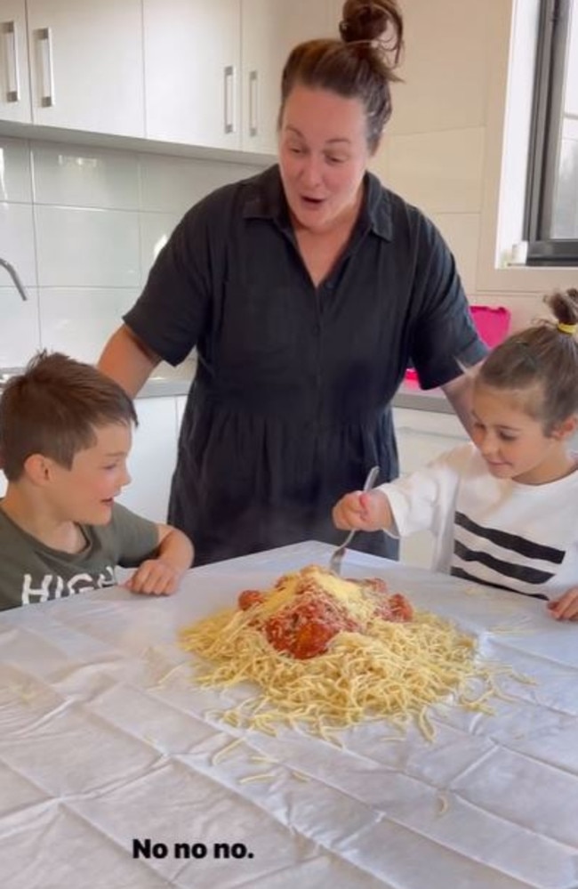 … Until temptation to hurl pasta across the kitchen struck.