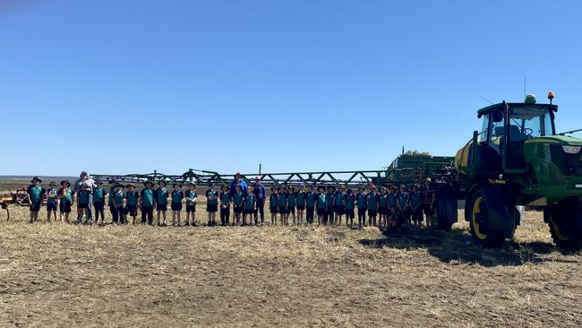 Emerald North State School students at a local farm.