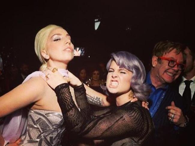 Things are set to get wild! Kelly Osbourne with Lady Gaga and Elton John 