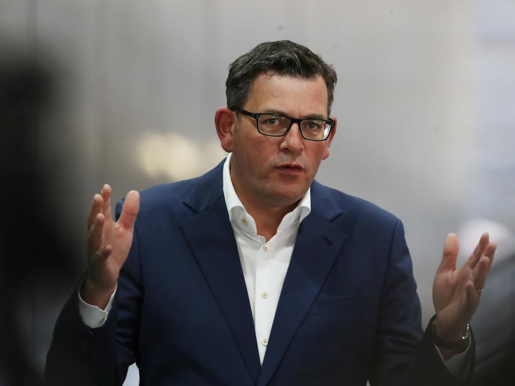 Premier Daniel Andrews has held back on mandating third Covid vaccine doses. Picture: NCA NewsWire / David Crosling