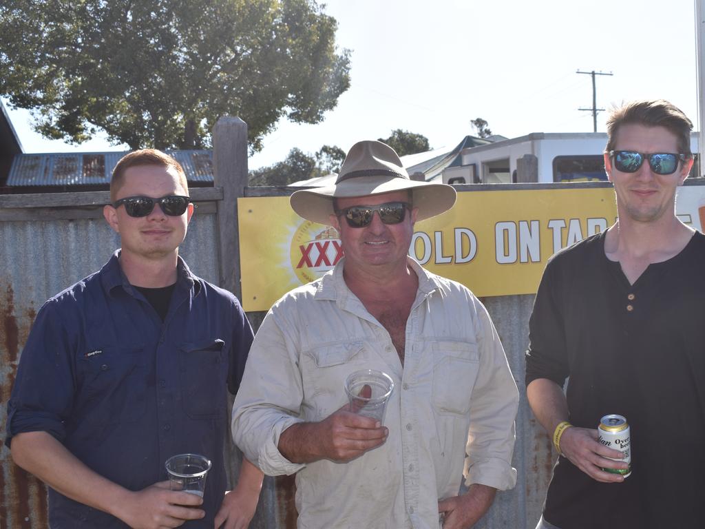 Hayden Backhouse, Andrew Hindel and Lachlan Hindel from the Gold Coast (Photo: Michael Hudson / Warwick Daily News)