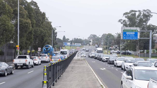 Stacey St is rated among the most congested roads in Sydney. Picture: Matthew Vasilescu