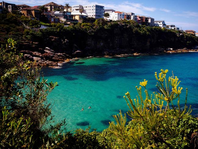 The picturesque Gordons Bay, Sydney. Picture: Jonathan Ng