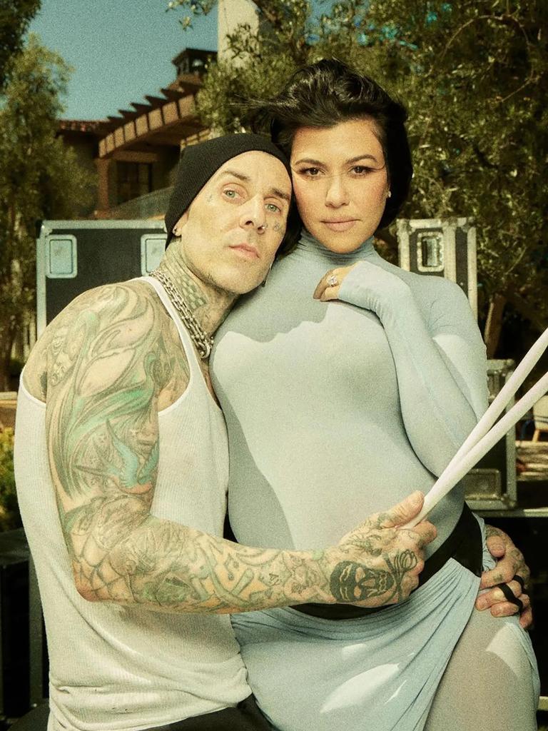 Heavily tattooed Blink 182 drummer Travis Barker. Picture: Instagram