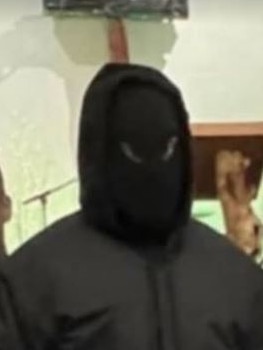 Bianca Censori also posted a disturbing image which appeared to be Kanye West in a black mask and hoodie. Picture: Supplied