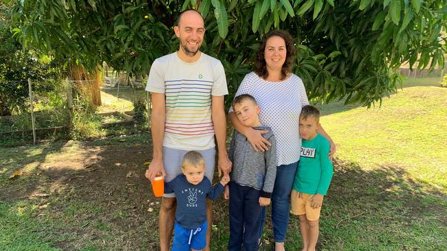 SUNDAY DRIVE: Yeppoon residents Matthew and Emily Wilson took their children Jasper, Hugo and Felix for a drive up to Mount Morgan. Picture: Sean Fox