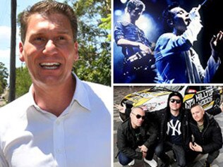 Cory Bernardi, and Savage Garden, top right, and The Hilltop Hoods.