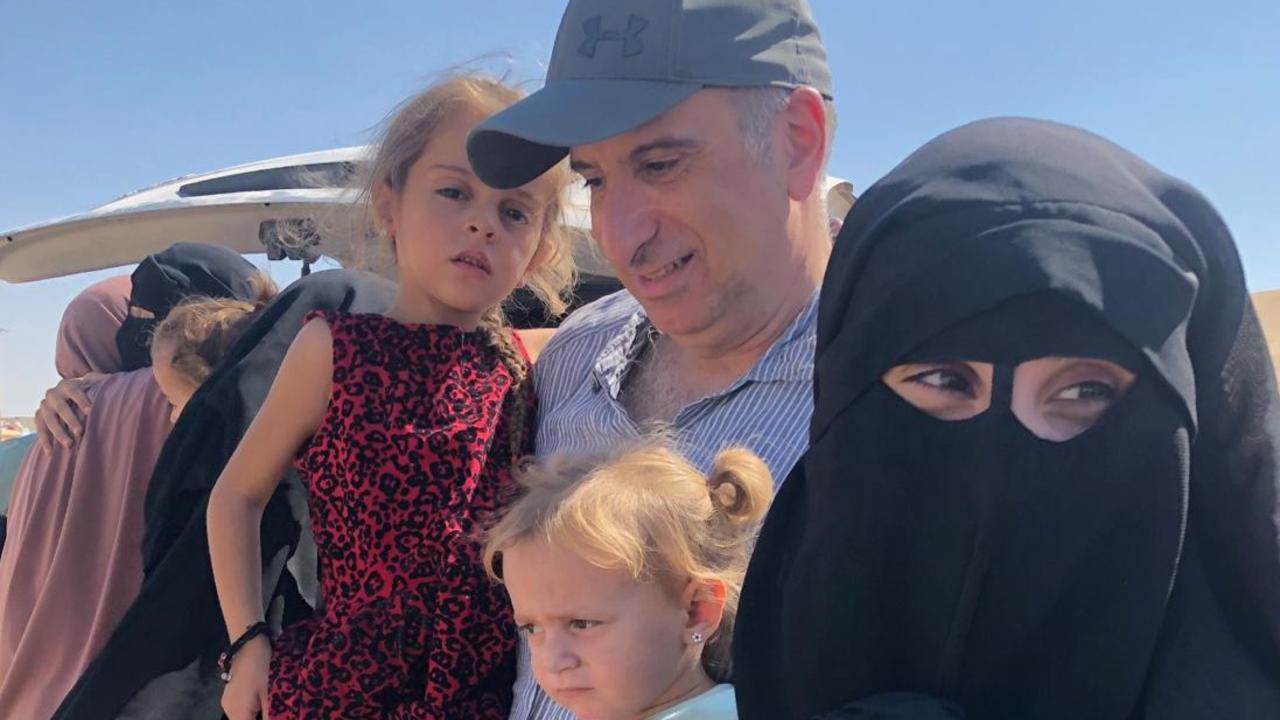 Kamalle Dabboussy with his daughter Mariam Dabboussy (right) and her daughters Aisha (left) and Fatema Picture: Supplied