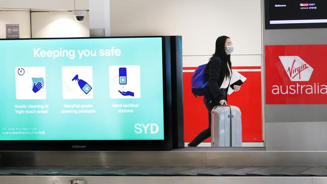 Victoria’s Department of Health and Human Services also urged anyone who was on a Virgin flight from Sydney to immediately self isolate. Picture: Richard Dobson