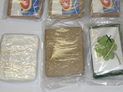 A man, 34, from Cromer, has been charged with trying to import 13kgs of cocaine, with a street value of $5.8 million, in  air cargo consignment from Greece. Picture: NSW Police