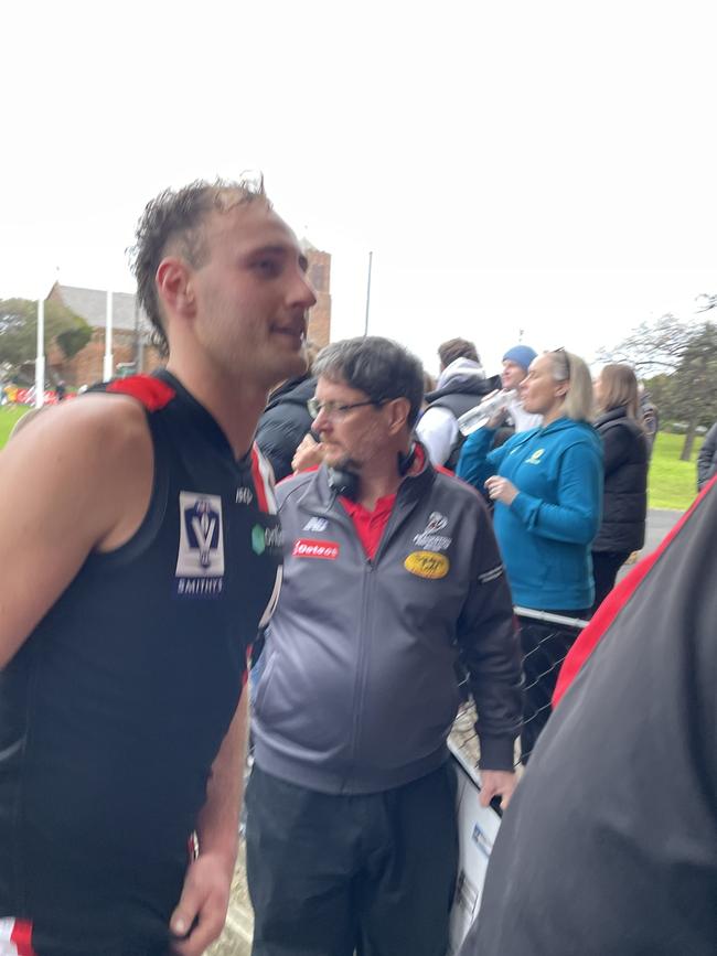 Max Williams walks off after the game.