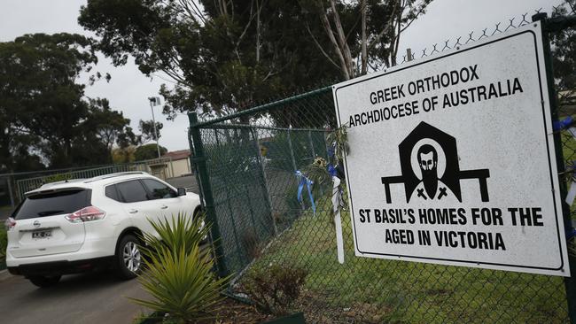 St Basils Home for the Aged in Fawkner, which was hit by coronavirus during Victoria’s second wave last year. Picture: Getty Images