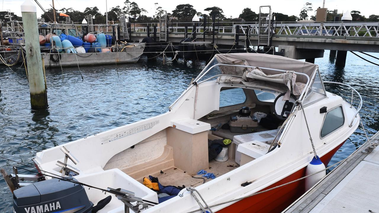 A boat near the scene of the fatal fishing incident.