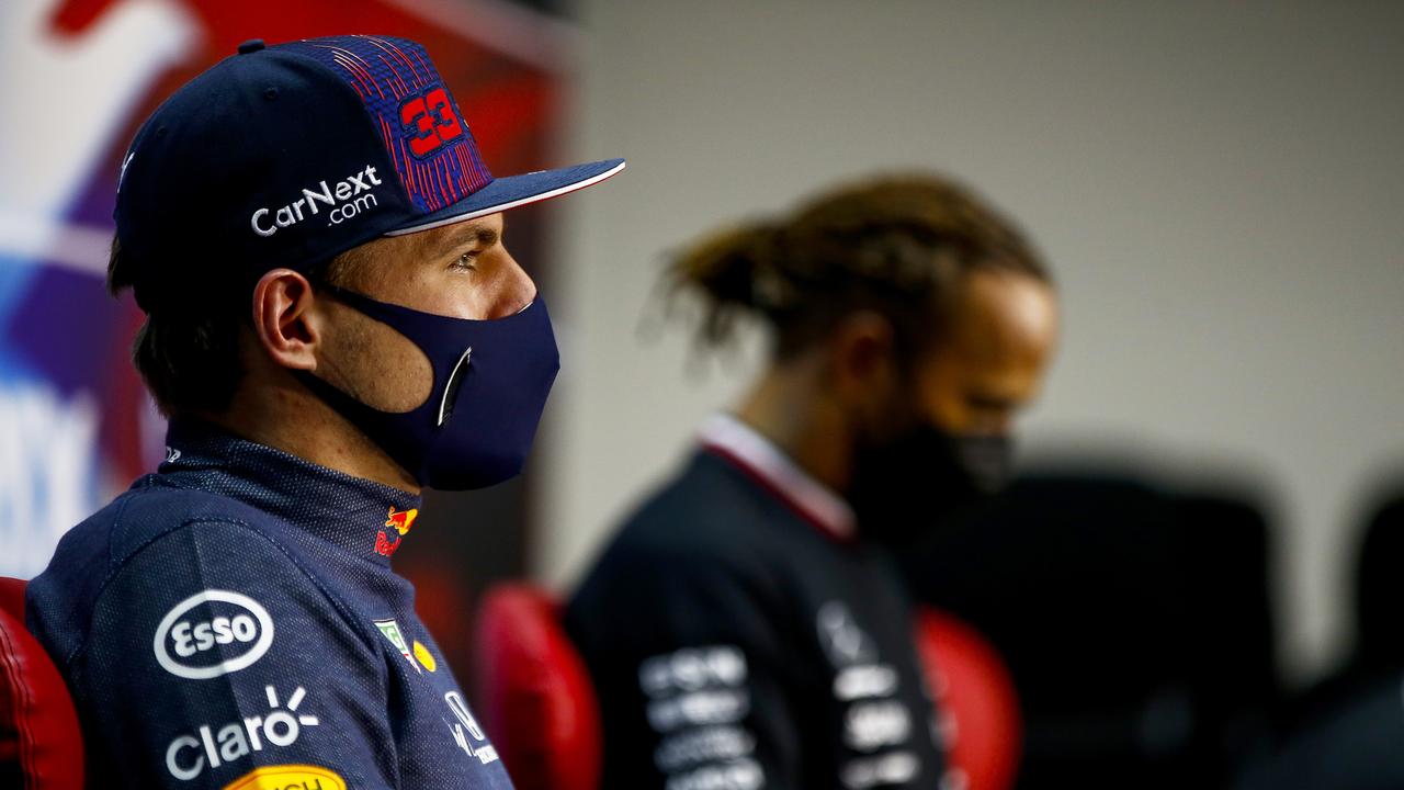 Max Verstappen (L) and Lewis Hamilton were united in their confusion at a mid-race rule change during the F1 season opener.