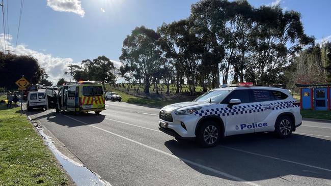 Norman Street was blocked off while emergency services worked at the scene of a house fire.