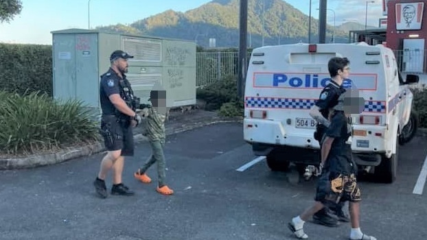 A pair of teen boys were apprehended by police at the Redlynch Shopping Centre on Wednesday, September 8. Picture: Picture: Brad Shannon