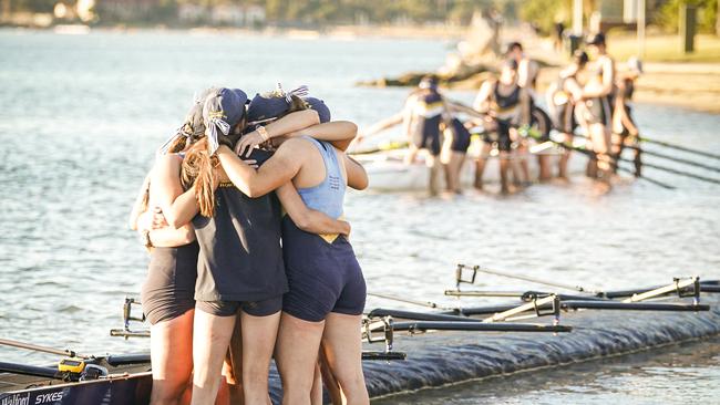 Walford girls celebrate second place in 2020. Picture: AAP