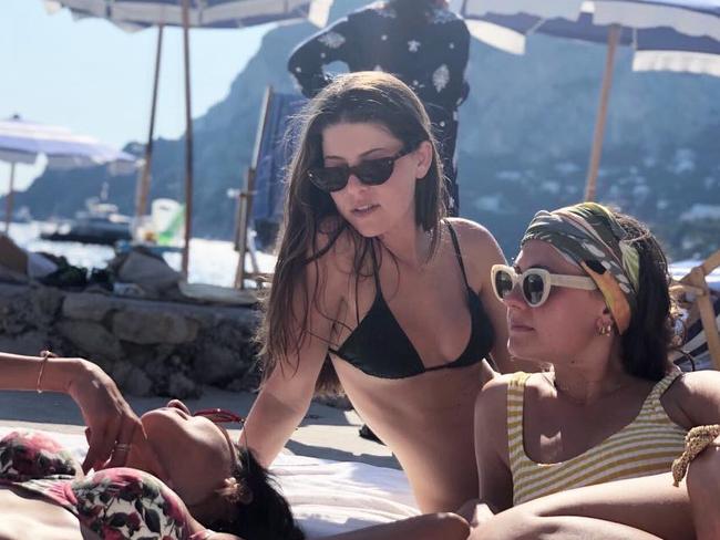 Katie Ingham and Ali Rosenberg on holidays. Picture: Instagram