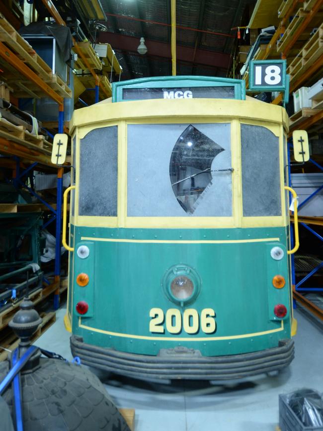 What would be a museum storage facility without an old tram?