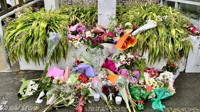 Flowers were left outside Nelson Police station. Picture: NZ Police.