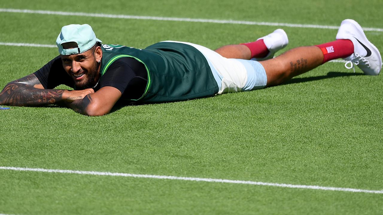 Nick Kyrgios has been right at home on the Wimbledon grass. Picture: Getty Images