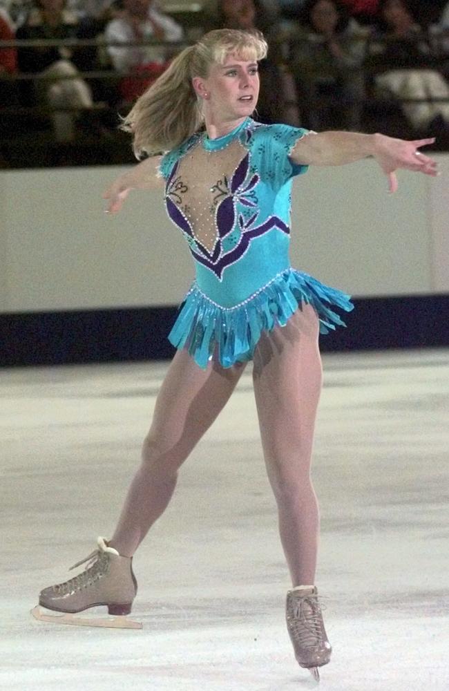 Tonya Harding performs at the Pro Figure Skating Championships in 1999. Picture: Randy Snyder/AP