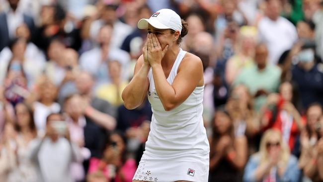 Barty’s success is another remarkable moment by an extraordinary Australian celebrated by all. Picture: Getty Images