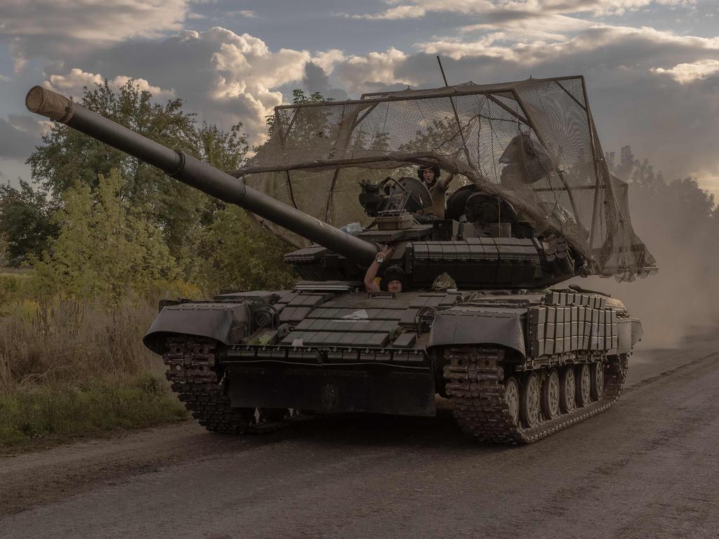 Ukrainian servicemen drive Soviet-made T-64 tanks in the Sumy region, near the border with Russia, on August 11, 2024, the same day Russia acknowledged Ukrainian troops had pierced deep into the Kursk border region in an offensive that a top official in Ukraine said aimed to "destabilise" Russia and "stretch" its forces. Picture: Roman Pilipey/AFP