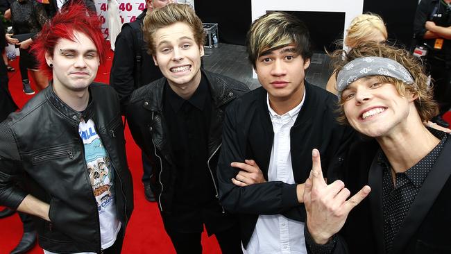 5 Seconds of Summer hit the red carpet at the 2014 ARIA Awards. Picture: Bradley Hunter