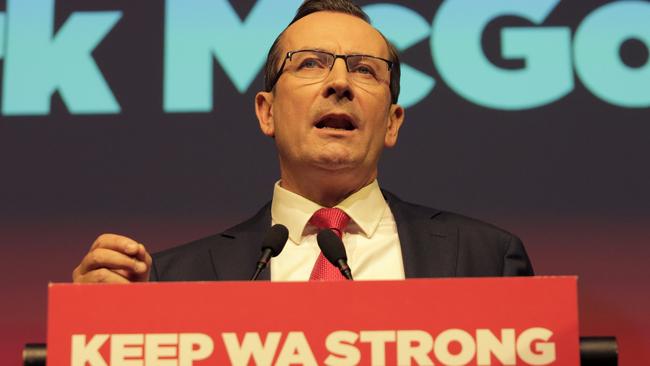 West Australian Premier Mark McGowan launched his re-election campaign on Sunday. Picture: NCA NewsWire /Philip Gostelow