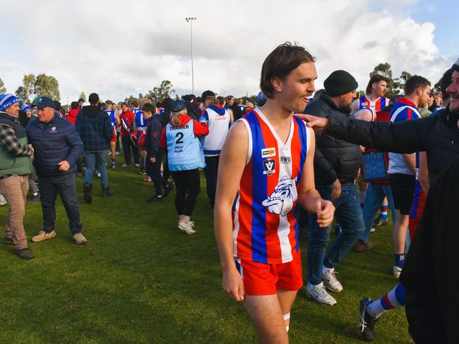 West Gippsland league grand final match 2024 — Phillip Island Bulldogs V Nar Nar Goon "The Goon" Football Club at Garfield Recreation Reserve on September 14, 2024. Picture: Jack Colantuono