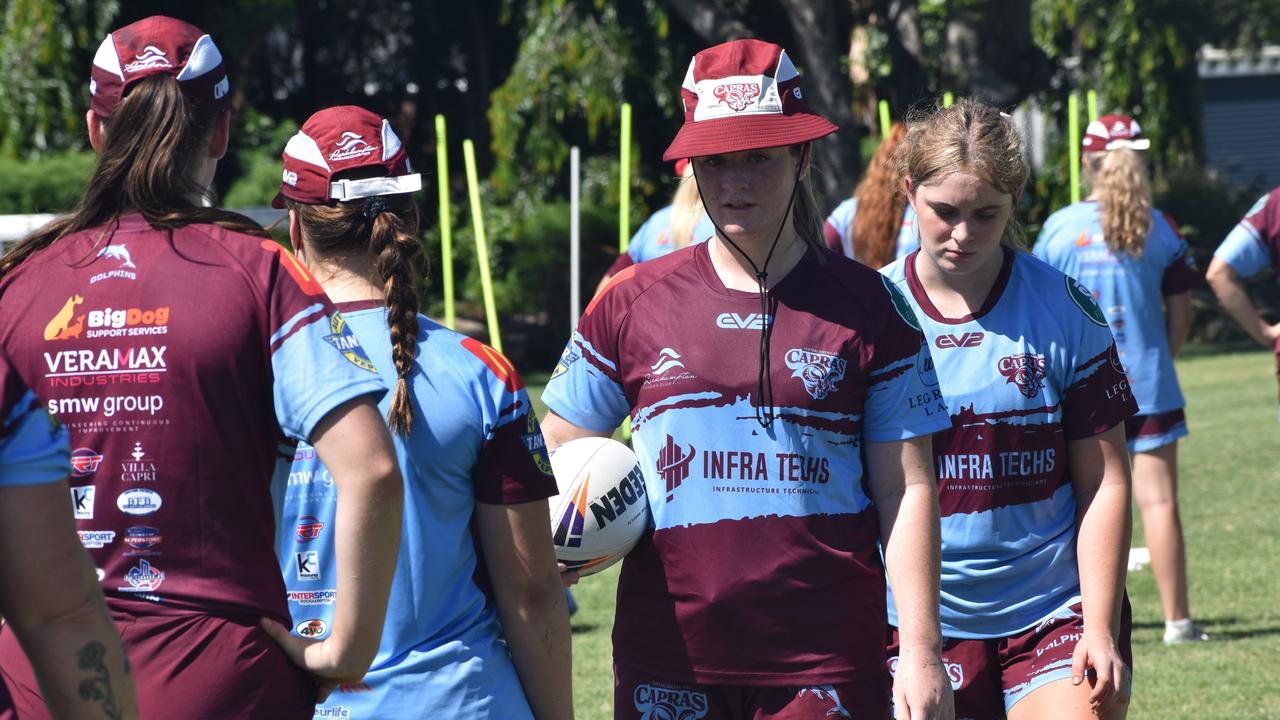 CQ Capras under-17 girls squad at pre-season training at Emmaus College, Rockhampton, on January 18, 2025.