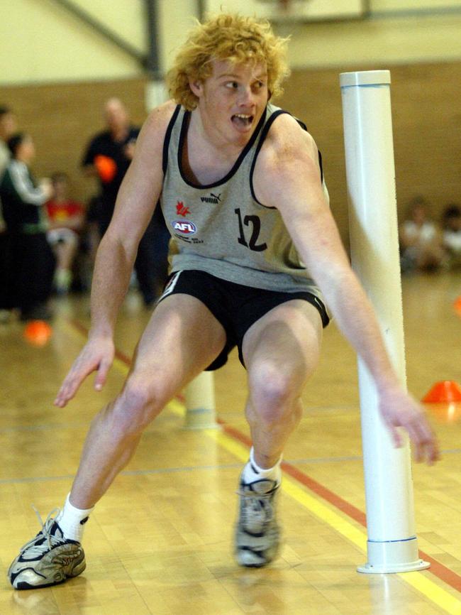 Adam Cooney missed draft camp but he was put through his paces at the South Australian Sports Institute.