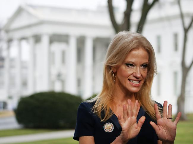 Trump senior aide Kellyanne Conway is in hot water again, this time for claiming there was a massacre in Bowling Green, Kentucky six years ago. Picture: Mark Wilson/Getty Images