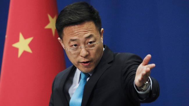 China’s Foreign Ministry spokesman Zhao Lijian. Picture: AP