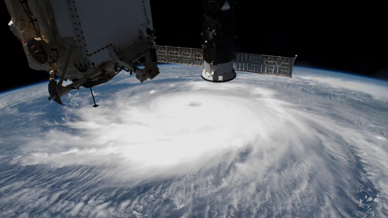 Hurricane Laura on August 26, 2020 off the coast of the US as seen from the International Space Station. The reality TV show winner will spend their time in space on the ISS, with views like this of Earth. Picture: AFP/NASA