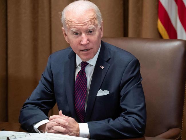 US President Joe Biden speaks about Russia and Ukraine. Picture: AFP