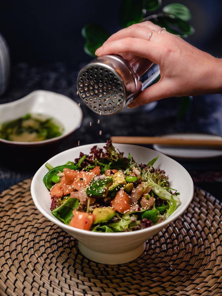 Motto Motto’s sashimi salad. Picture: Scott Heldorf