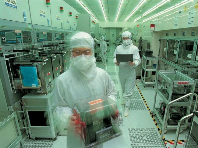 Taiwan dominates the semiconductor manufacturing industry.