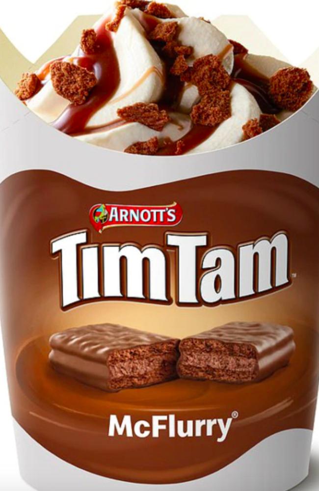 The burgers join McDonald's new Tim Tam McFlurry. Picture: Supplied