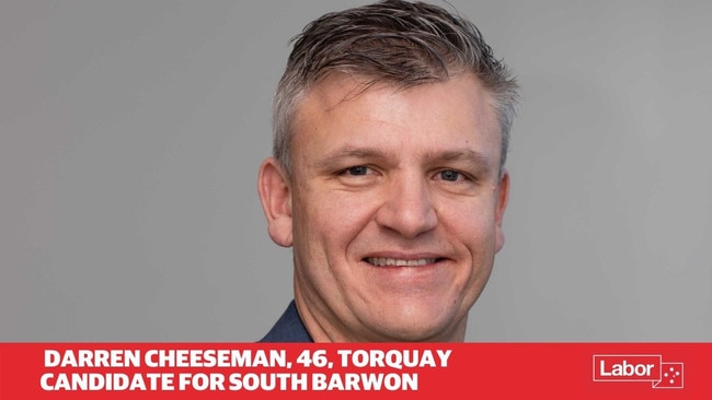 Darren Cheeseman, ALP candidate for South Barwon. Picture: Supplied.