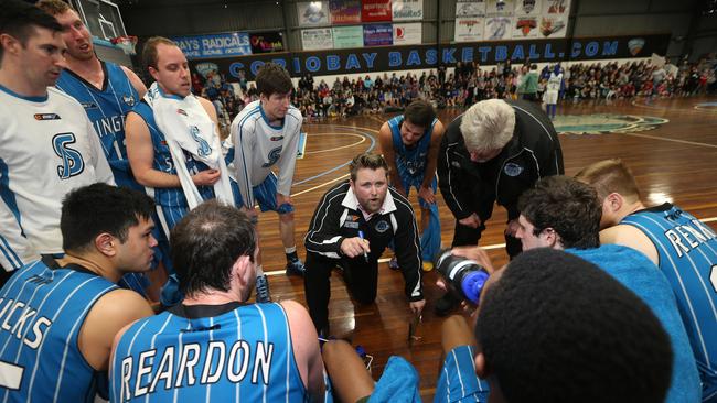 Riches marshalls his Stingrays in 2014. Picture: Glenn Ferguson