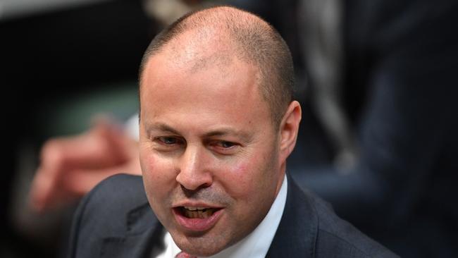 Treasurer Josh Frydenberg during Question Time in the House of Representatives at Parliament House in Canberra, Thursday, July 25, 2019. (AAP Image/Mick Tsikas) NO ARCHIVING