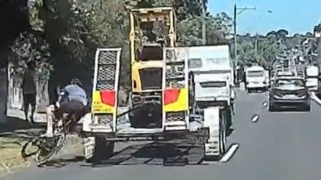 North Melbourne legend Glenn Archer has apologised over a truck crash that left cyclist Mark Vander with lifelong injuries. Picture: 9 News